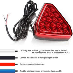 Triangle Style Light Car Pilot Stop Safety Lights Sporty Rear Third Brake Light Car Tail Warning Brake Signal Lamp 12 V promax.pk