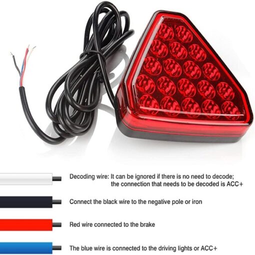 Triangle Style Light Car Pilot Stop Safety Lights Sporty Rear Third Brake Light Car Tail Warning Brake Signal Lamp 12 V promax.pk