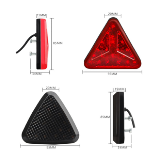 Triangle Style Light Car Pilot Stop Safety Lights Sporty Rear Third Brake Light Car Tail Warning Brake Signal Lamp 12 V promax.pk