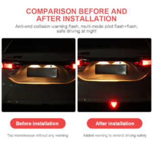 Triangle Style Light Car Pilot Stop Safety Lights Sporty Rear Third Brake Light Car Tail Warning Brake Signal Lamp 12 V promax.pk