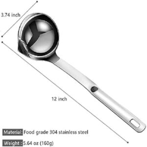 Stainless Steel Oil Soup Separator Spoon Oil Filter Spoon Cooking Spoon with Long Handle promax.pk