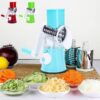 Manual Vegetable Cutter Slicer Round Grater 3 in1 kadokash Table top Drum grater Chopper Blades Promax.pk