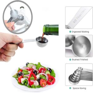 6 Pcs Stainless Steel Measuring Spoon Dosing Spoon promax.pk