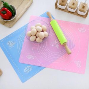 Non Slip Silicone Pastry Mat with Measurements Reusable BPA Free Baking Mat 50x40 CM promax.pk