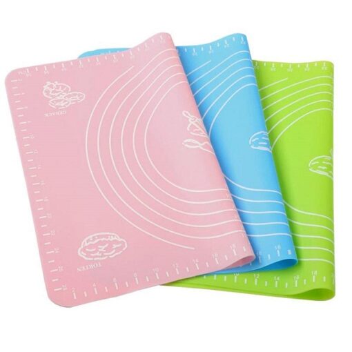Non Slip Silicone Pastry Mat with Measurements Reusable BPA Free Baking Mat 50x40 CM promax.pk