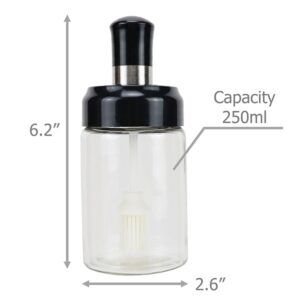 Oil Bottle with Silicone Brush for Cooking BBQ Kitchen promax.pk