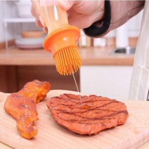 Oil Spreader Oil Bottle with Silicone Brush Honey Brushes Cooking BBQ Baking promax.pk