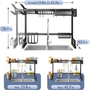 Over The Sink Dish Drying Rack Adjustable 85cm promax.pk