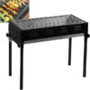 Portable BBQ Grill with Stand and Mesh Rack Japanese Barbeque Grill with Long Legs Promax.pk