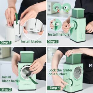 Rotary Vegetable Cutter Hand Cranked Multi Function Tool Peeling Machine Carrot Grater promax.pk