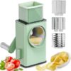 Rotary Vegetable Cutter Hand Cranked Multi Function Tool Peeling Machine Carrot Grater promax.pk