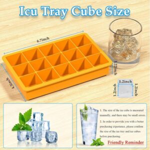 Silicone Ice Tray Easy Release Flexible 15 Ice Cube Molds Stackable Ice Trays With Lids promax.pk