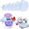 Silicone Stretch Lids Reusable Expandable Seal Bowl Covers Lid to Keep Food Fresh promax.pk