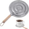 Simmer Ring Pan Mat Round Heat Diffuser with Wooden Handle promax.pk