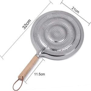 Simmer Ring Pan Mat Round Heat Diffuser with Wooden Handle promax.pk