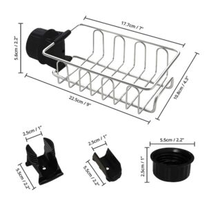 Sink Faucet Sponge Holder Caddy organizer stainless steel Dish heavy duty hanging drain rack promax.pk