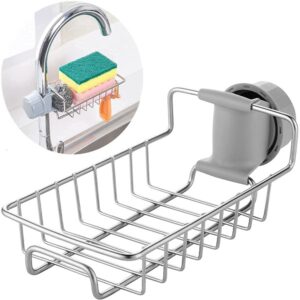 Sink Faucet Sponge Holder Caddy organizer stainless steel Dish heavy duty hanging drain rack promax.pk