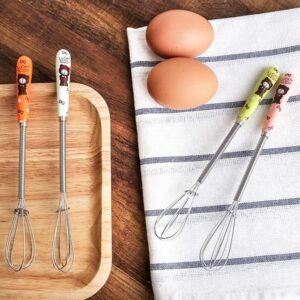 Stainless Steel Manual Egg Beater Ceramic Handle Mini Beater promax.pk