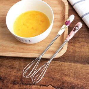 Stainless Steel Manual Egg Beater Ceramic Handle Mini Beater promax.pk