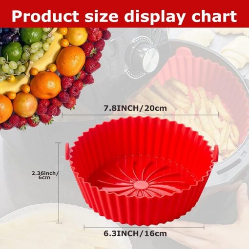 Silicone Pot Replaces Flammable Parchment Liner Reusable Air Frying Pan promax.pk