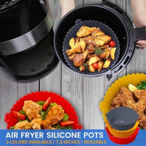 Silicone Pot Replaces Flammable Parchment Liner Reusable Air Frying Pan promax.pk