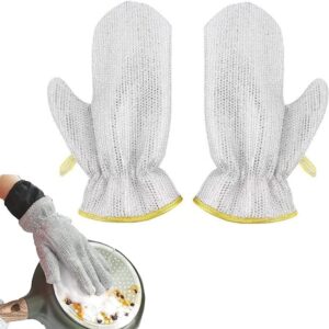 1 Pair Wire Dishwashing Gloves Kitchen Cleaning promax.pk