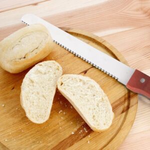 10 Inch Stainless steel Bread Knife wooden knife handle promax.pk