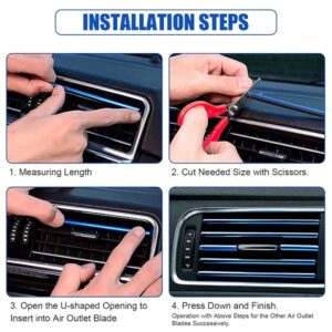 10 Pieces Universal Car Air Conditioner Vent Trim Decoration Strip Promax.pk