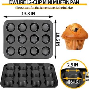 12 Cup Muffin Cupcake Pan Nonstick Mini Muffin Baking Pan promax.pk