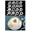 16 Pcs Creative Nice Coffee Stencil Coffee Template Strew Spray Art Stencils Chocolate Design promax.pk