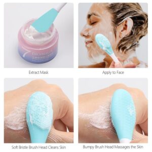 2 in 1 Double Sided Facial Scrubber Brush Tool Double Head Manual Cleansing Brush Promax.pk