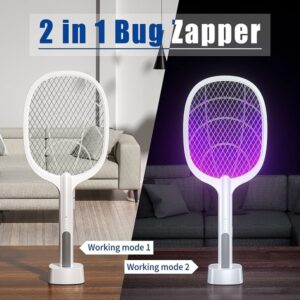 2 in 1 Mosquito Bat Killer Racket Rechargeable Handheld Electric Fly Swatter Automatic Mosquito Racket Promax.pk