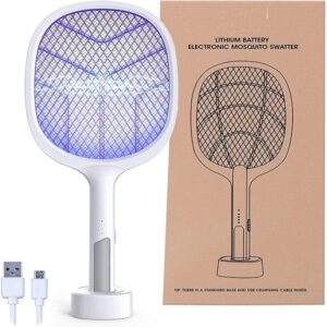 2 in 1 Mosquito Bat Killer Racket Rechargeable Handheld Electric Fly Swatter Automatic Mosquito Racket Promax.pk