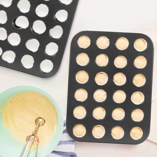 24 holes Mini Muffin Cupcakes Mould Baking Bakeware Tray Pan promax.pk