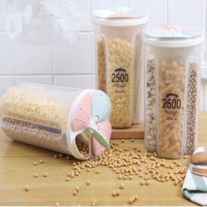 2500 ml 4 Grid Cereal & Dry Food Storage Containers Airtight Lid Suitable promax.pk