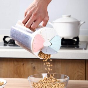 2500 ml 4 Grid Cereal & Dry Food Storage Containers Airtight Lid Suitable promax.pk