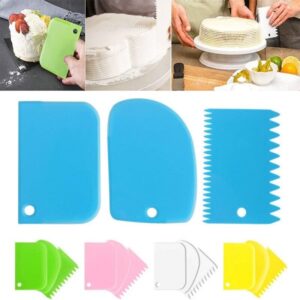 3pcs Dough Cutter Tool & Dough Scraper Plastic promax.pk