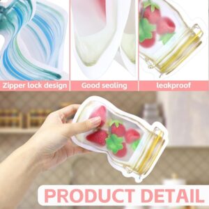 3pcs Clear Plastic Waterproof Double Seal Window Bag Reusable Mason Jar Bottle Bag promax.pk