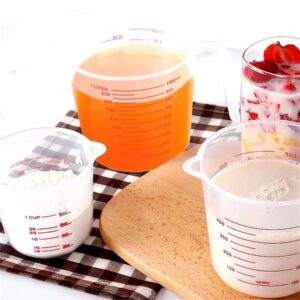 Liquid Measuring for Baking PVC Measuring Cup 3 Pieces 250,500,1000ml promax.pk