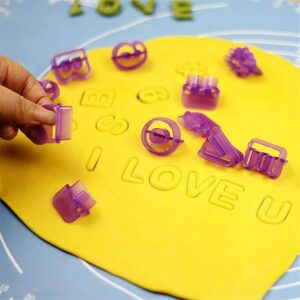 40Pcs Set Alphabet Letter Number Fondant -Biscuit Cookie Baking Mould promax.pk