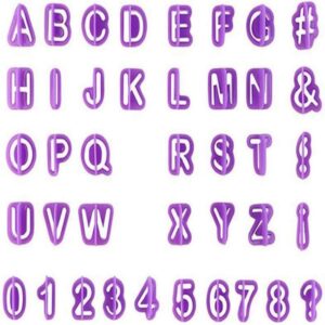 40Pcs Set Alphabet Letter Number Fondant -Biscuit Cookie Baking Mould promax.pk