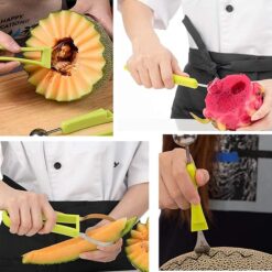 4In1 Multifunction Watermelon cutter knife and grape cutter,Fruit Peeler Cutter slicer tools Seed Remover promax.pk