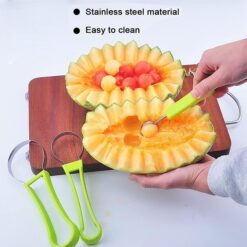 4In1 Multifunction Watermelon cutter knife and grape cutter,Fruit Peeler Cutter slicer tools Seed Remover promax.pk