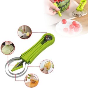 4In1 Multifunction Watermelon cutter knife and grape cutter,Fruit Peeler Cutter slicer tools Seed Remover promax.pk