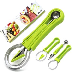 4In1 Multifunction Watermelon cutter knife and grape cutter,Fruit Peeler Cutter slicer tools Seed Remover promax.pk