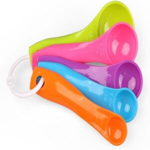 5 in 1 Colorful Plastic Tea Flour Coffee Measuring Spoons promax.pk