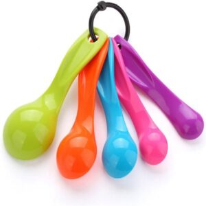 5 in 1 Colorful Plastic Tea Flour Coffee Measuring Spoons promax.pk