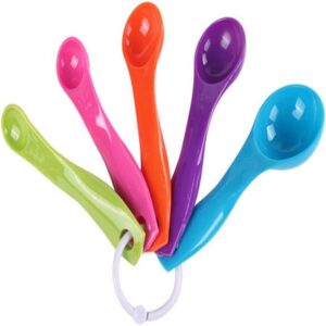 5 in 1 Colorful Plastic Tea Flour Coffee Measuring Spoons promax.pk