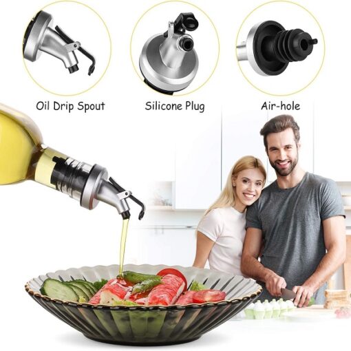 500ml Glass Olive Oil Bottles Vinegar Dispenser promax.pk