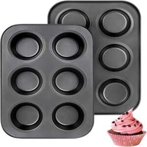 6 Cup Cupcake Baking Pan Carbon Steel Coating Nonstick Muffin Tray promax.pk